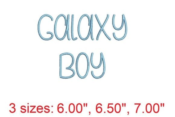 Galaxy Boy: A Cosmic Embroidery Font for Boutique Apparel