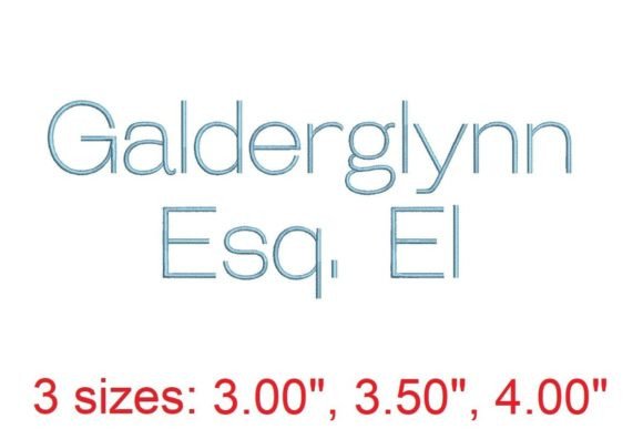 Galderglynn ESQ EL Embroidery Font Review