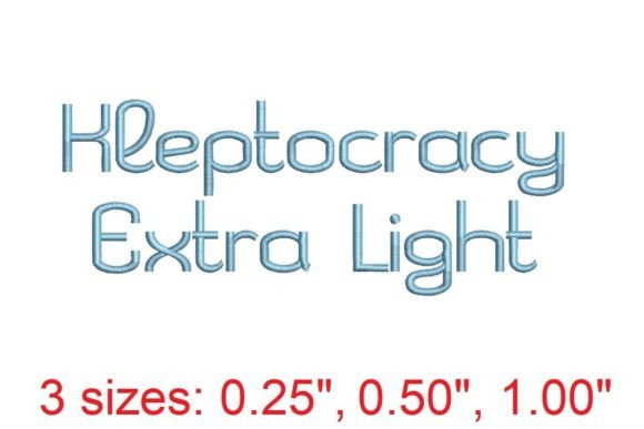 Kleptocracy EX LT Embroidery Font: Elegance Meets Practicality