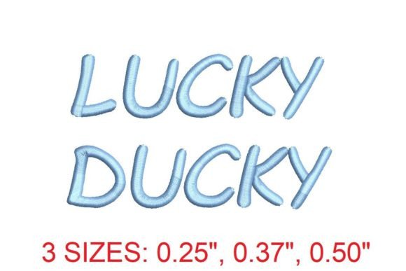 Lucky Ducky Font: A Charming Choice for Personalized Embroidery