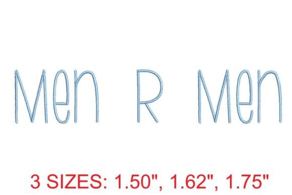 Men R Men Medium Embroidery Font: A Smart Pick for Versatile Embroidery Designs