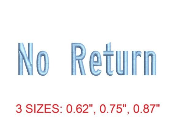 No Return Font: A Bold Choice for Craft Fair Standouts
