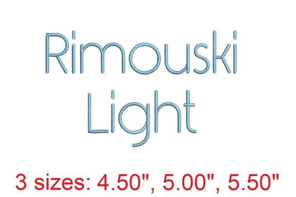 Rimouski Light Embroidery Font